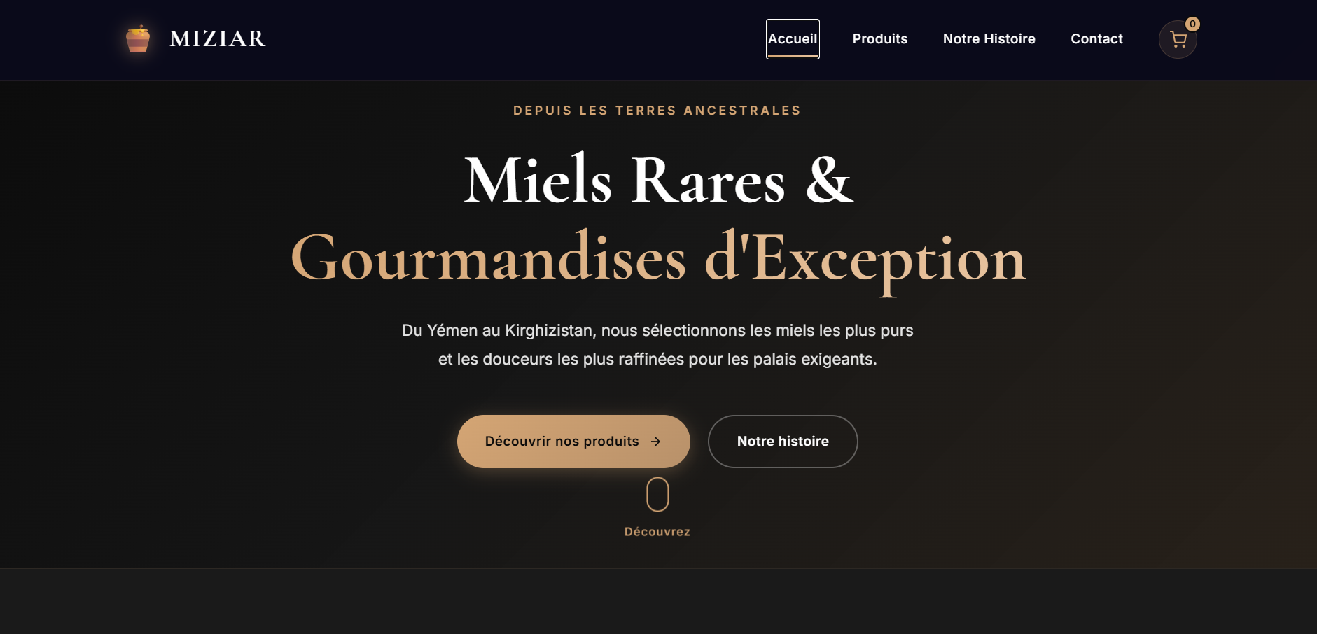 Commerce de miel bio